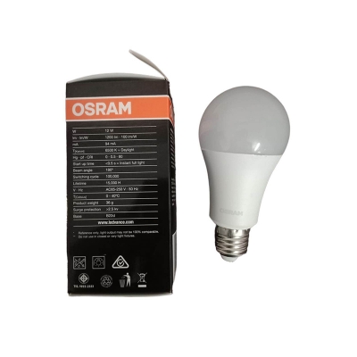 Picture of OSRAM 12W LED STAR CLASSIC A BULB,DAYLIGHT/6500k,Made In China-White