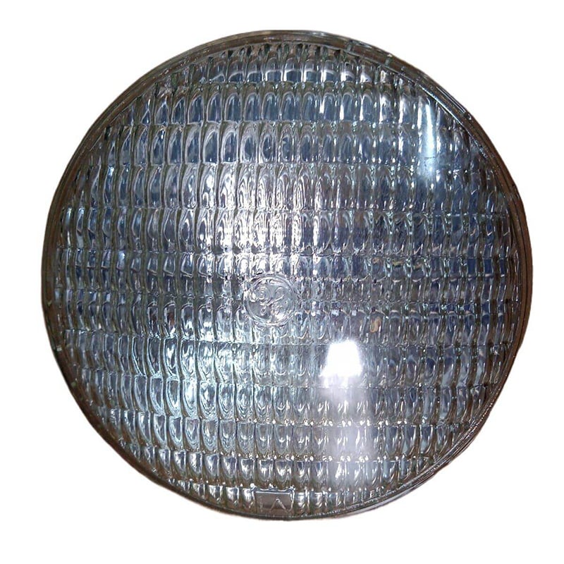 Picture of GE 300W PAR56/WFL 240-250V  Halogen Lamp /PAR LAMP /Swimming  Pool Wide Flood Brand: GE  Made in USA-Silver