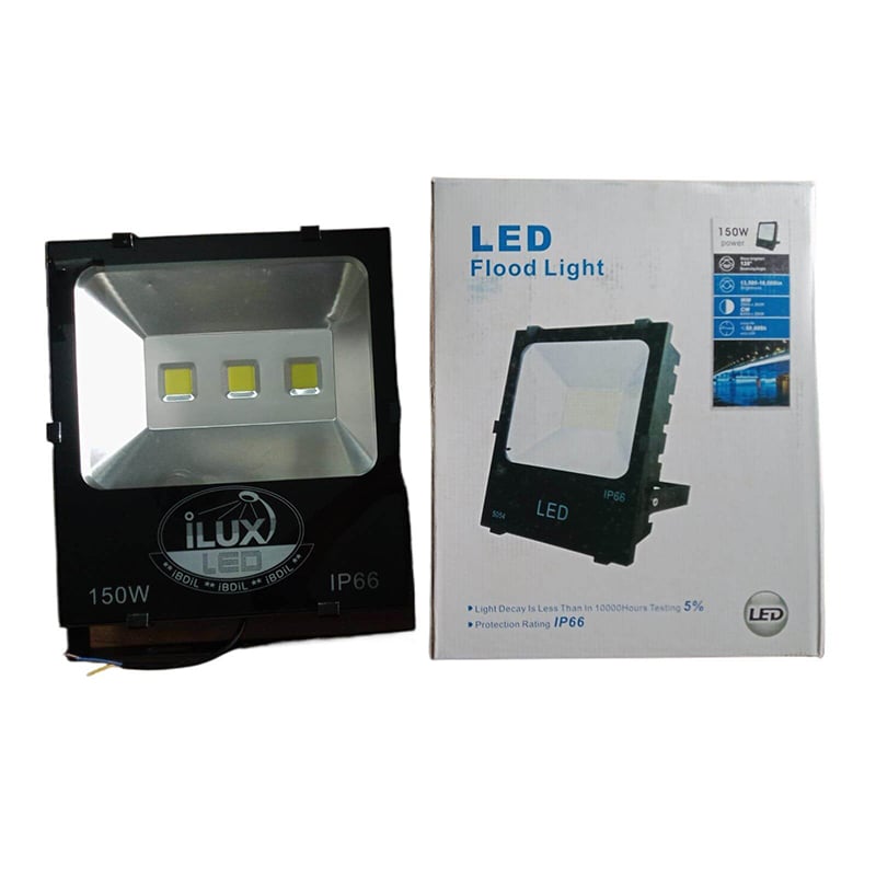 Picture of 150W LED Flood Light COB Chips White Color 220-240V AC IP65 Outdoor, EcoLX-White