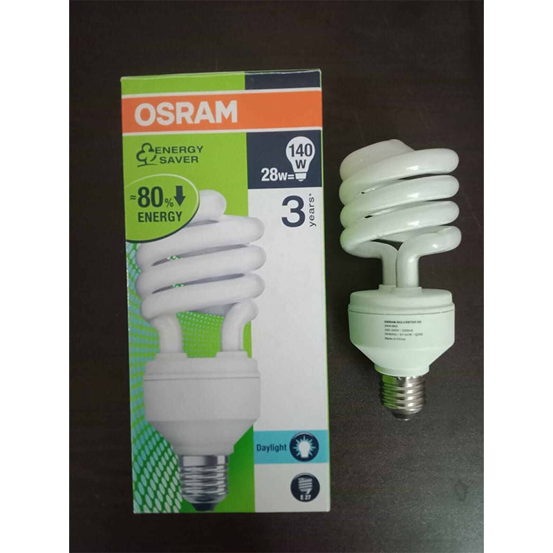 Picture of OSRAM 28W Energy Saving Lamp E27 Day Light/6500k 1700lm, Made in China-White