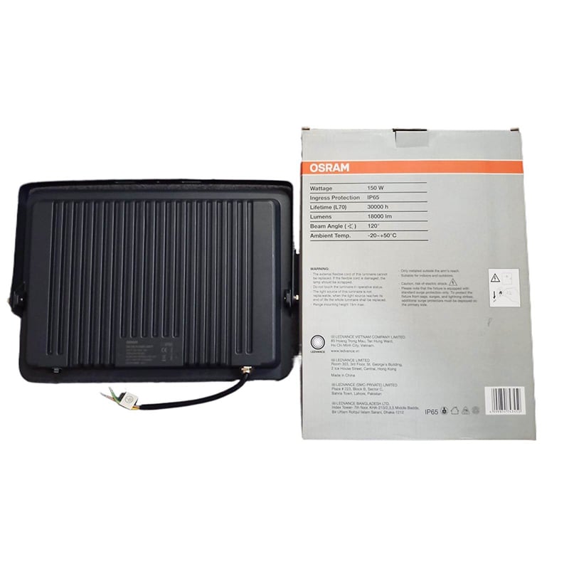 Picture of Osram 150W LED Flood Light SMD Chips 6500k/White Color 220-240V AC IP65 Made In China-White