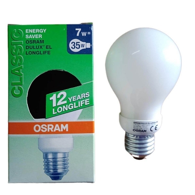 Picture of OSRAM 7W Energy Saving Lamp E27(Thread Type) Warm Color 220V AC 50Hz