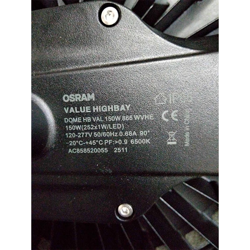 Picture of OSRAM 150W LED Value High Bay Light 220V AC White Color Outdoor/Warehouse Indusrial Lighting-White