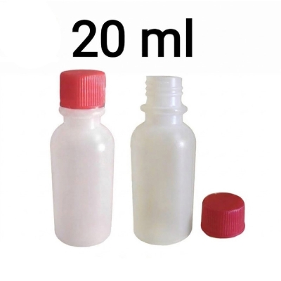 Picture of Homeopathic Medicine Small Tiny Empty Squeezable Liquid Refillable Plastic Bottle - 20 ml (50 piece)