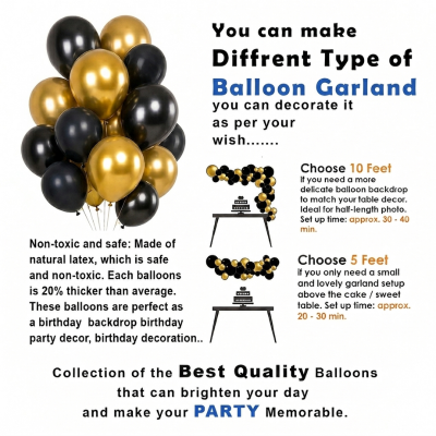 Premium Happy Anniversary Decoration Combo Set with Metallic Balloons and Foil Curtain