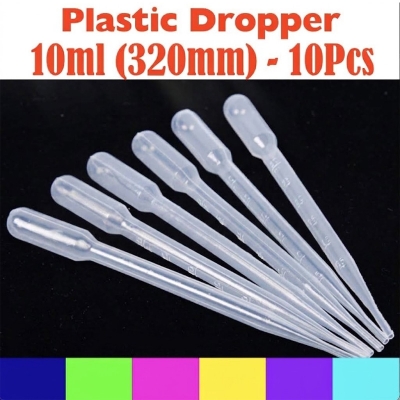 Picture of Dropper Plastic - 10ml (320mm) - 10 Pcs