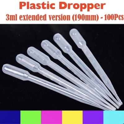 Picture of Dropper Plastic - 3ml  extended version(190mm) - 100 Pcs