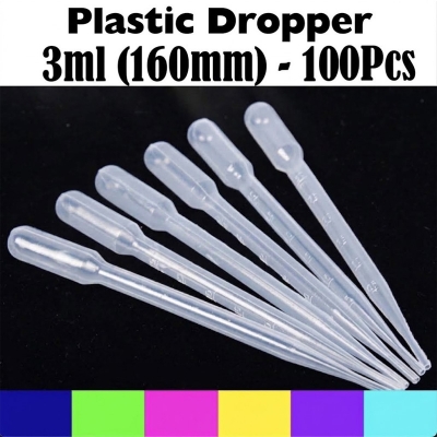 Picture of Dropper Plastic - 3ml (160mm) - 100 Pcs