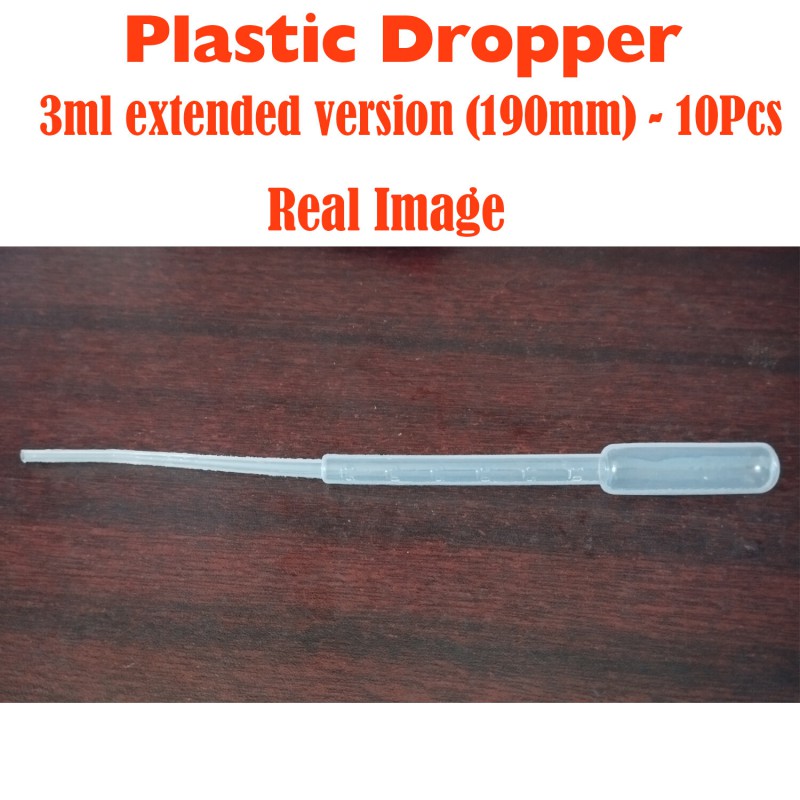 Picture of Dropper Plastic - 3ml  extended version(190mm) - 10 Pcs