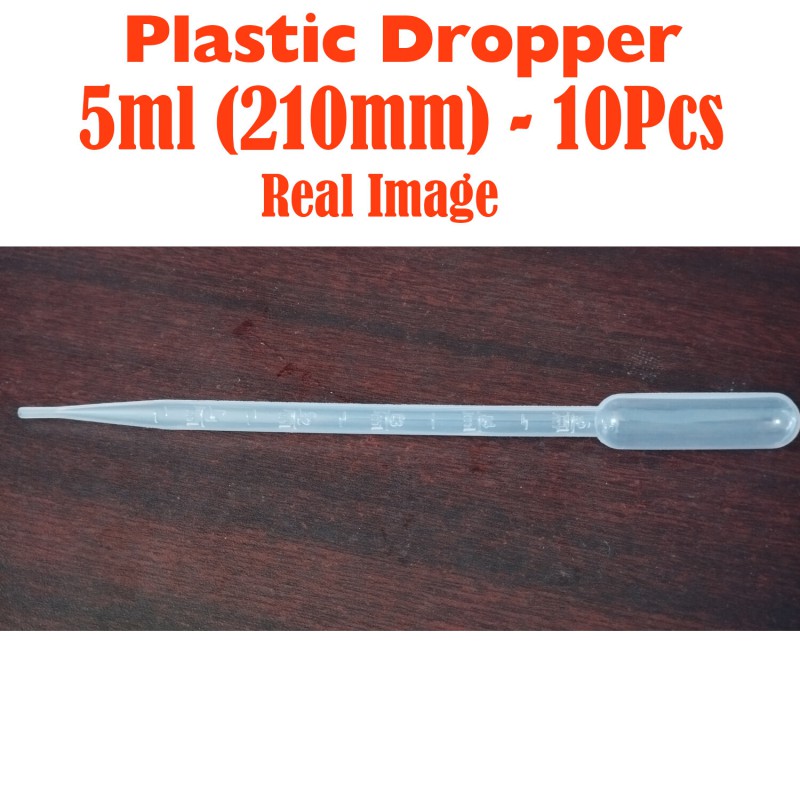 Picture of Dropper Plastic - 5ml (210mm) - 10 Pcs