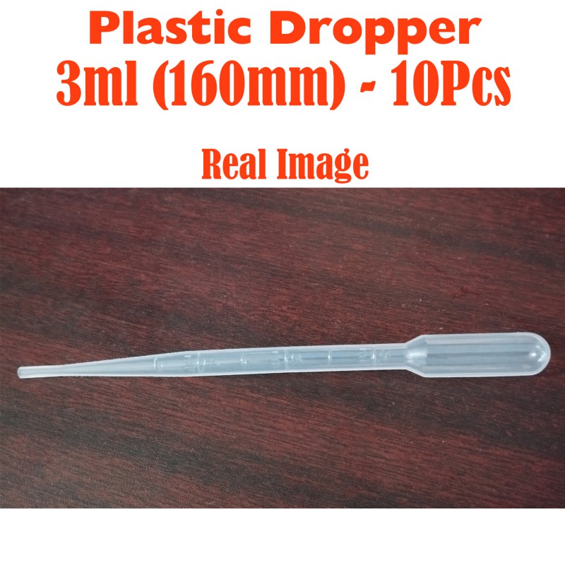Picture of Dropper Plastic - 3ml (160mm) - 10 Pcs