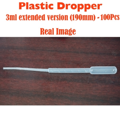 Picture of Dropper Plastic - 3ml  extended version(190mm) - 100 Pcs