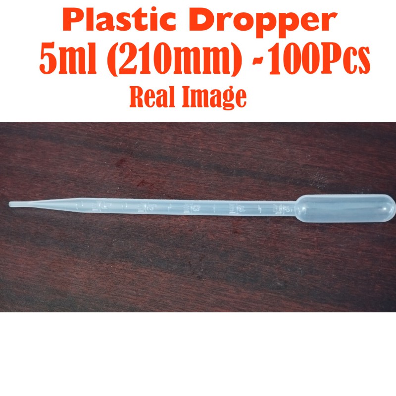Picture of Dropper Plastic - 5ml (210mm) - 100 Pcs