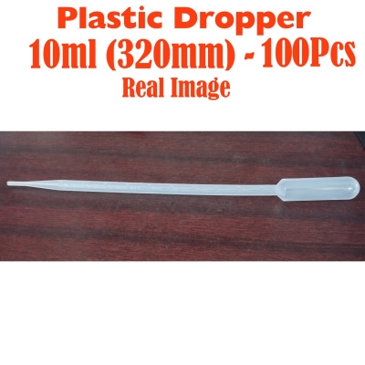 Picture of Dropper Plastic - 10ml (320mm) - 100 Pcs