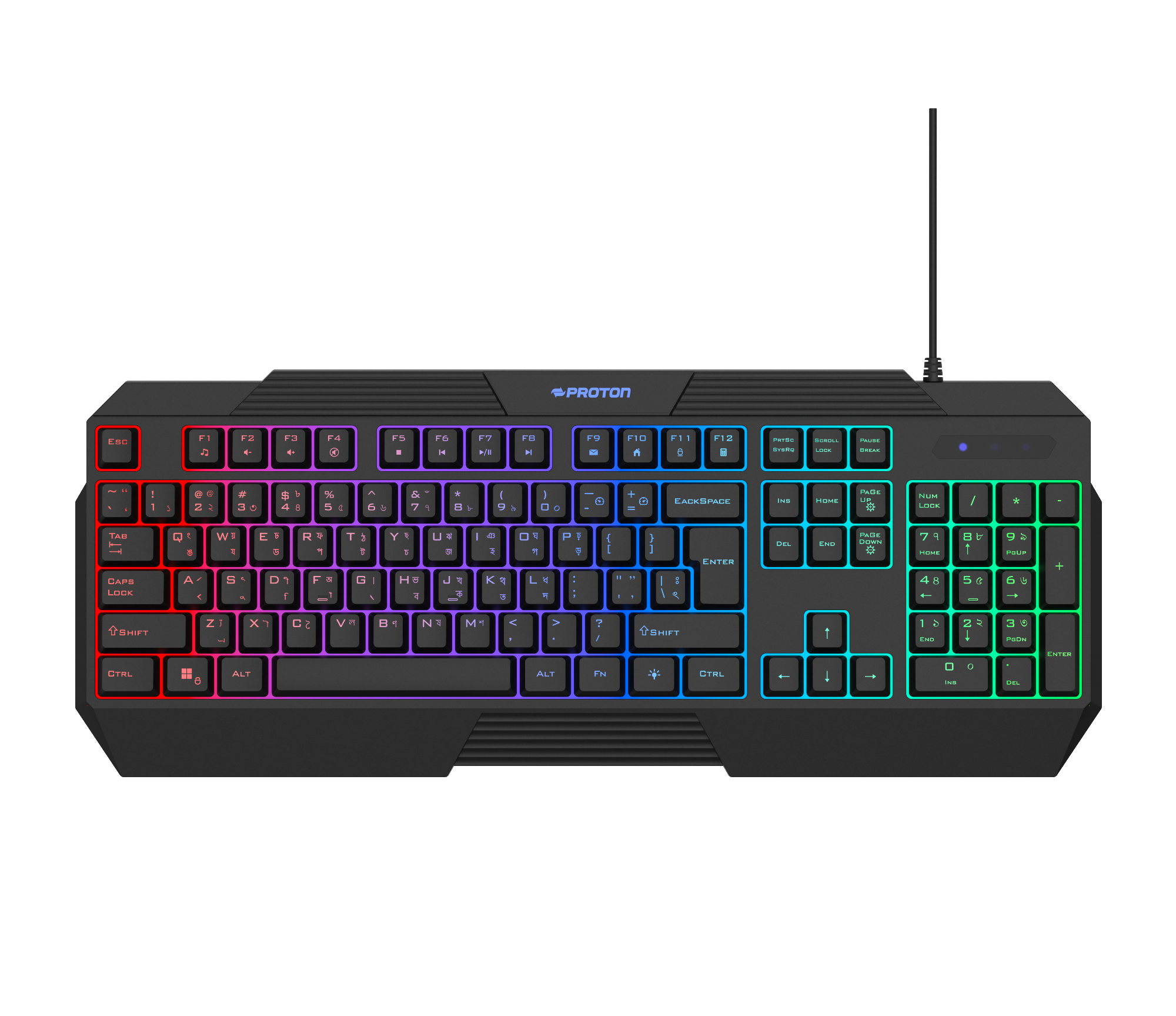 Picture of PROTON WIRED Backlit GAMING KEYBOARD-AKB510ML3