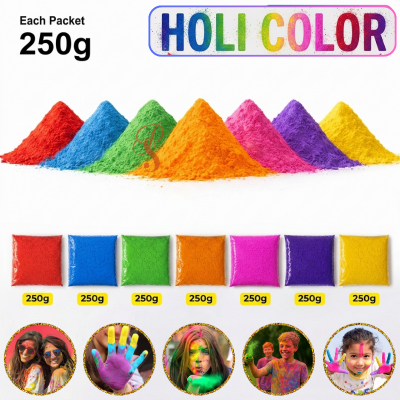Holi Gulal Color Powder Skin Safe Eco-Friendly Herbal Festival Powder 250g Pack 1 Pcs