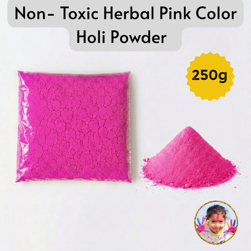Holi Gulal Color Powder Skin Safe Eco-Friendly Herbal Festival Powder 250g Pack 1 Pcs