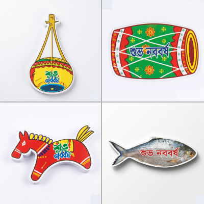 Pohela Boishakh Festoon Decoration Set Shuvo Noboborsho Wall and Ceiling Hanging Decor for Bengali New Year 25 Pcs