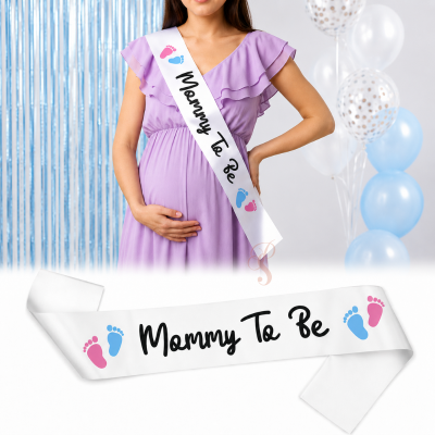 Mommy To Be Baby Shower Sash for Expecting Mother Party Celebrations 1 Pcs