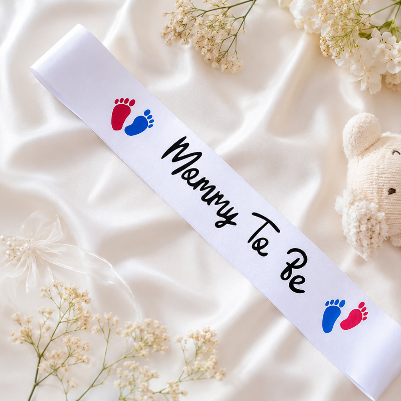 Mommy To Be Baby Shower Sash for Expecting Mother Party Celebrations 1 Pcs