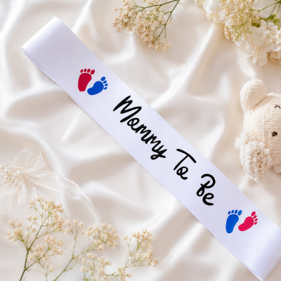 Mommy To Be Baby Shower Sash for Expecting Mother Party Celebrations 1 Pcs