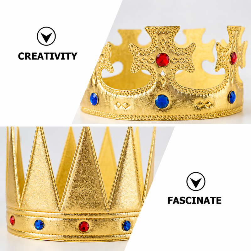 Premium Birthday Party Crown for Kids King and Queen Crown for Boys and Girls 1 Pc