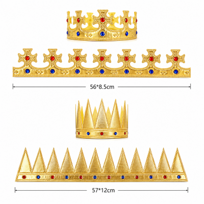 Premium Birthday Party Crown for Kids King and Queen Crown for Boys and Girls 1 Pc
