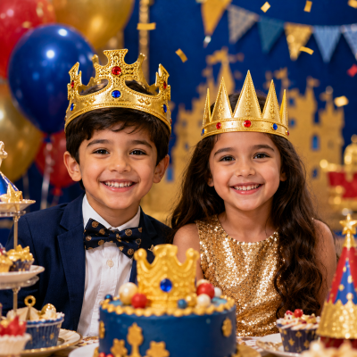 Premium Birthday Party Crown for Kids King and Queen Crown for Boys and Girls 1 Pc