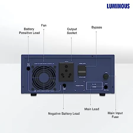 Picture of  Luminous Optimus 1250+ IPS UPS | 924 Watt | Pure Sine Wave Inverter | 2 Years Warranty