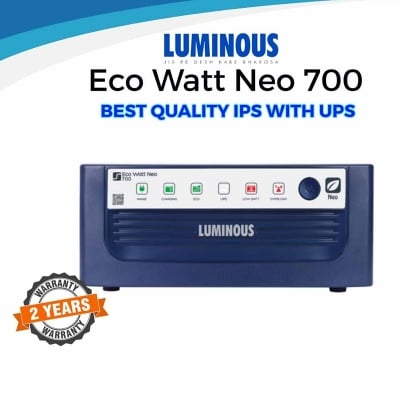 Picture of Luminous EVO D 700 IPS UPS 700VA with Eastern Tubular Industrial Battery 120T 12V Combo | Modified Square Wave | For 3 Fan 6 Lights