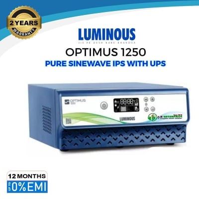 Picture of  Luminous Optimus 1250+ IPS UPS | 924 Watt | Pure Sine Wave Inverter | 2 Years Warranty