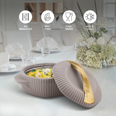 Picture of MILTON Oyster Hotpot PU Insulated Inner Stainless Steel Casserole-2500