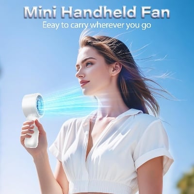 Picture of High-Speed Cooling Fan Handheld with Digital Display Mini Turbo Fan