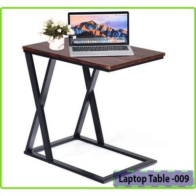 Picture of Bedside Laptop Table Wooden Color -Black & Mahogany