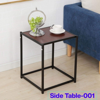 Picture of Bed Side Table - Steel & Board-Black