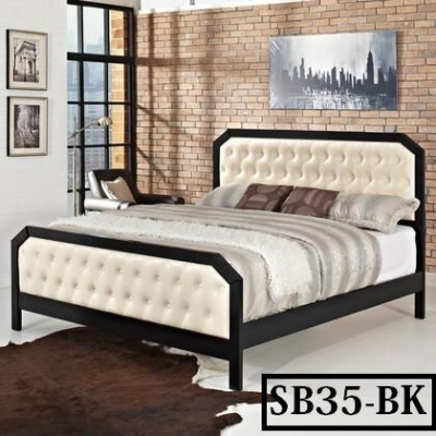 Picture of Modern Double Size Steel Bed - 035-Black