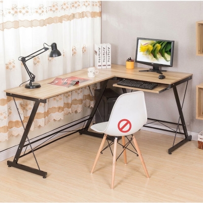 Picture of L-shaped Computer Desk with Keyboard Tray CT-1591