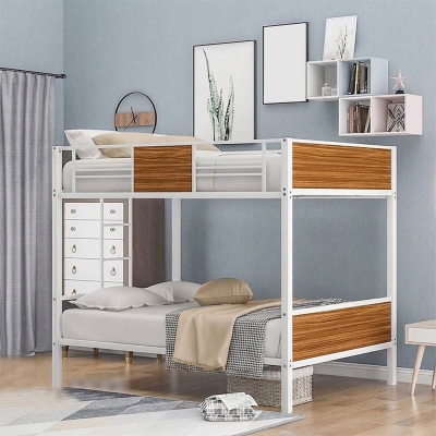 Picture of Single Steel Bunk Bed SBB-2305-White