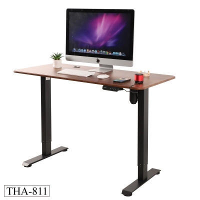 Picture of Electric Height Adjustable Standing Computer Desk Single Motor THA-811-Black