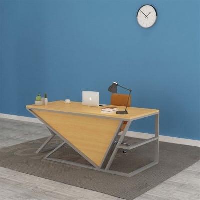 Picture of Executive Computer Desk ET-1205-Gray & Beech