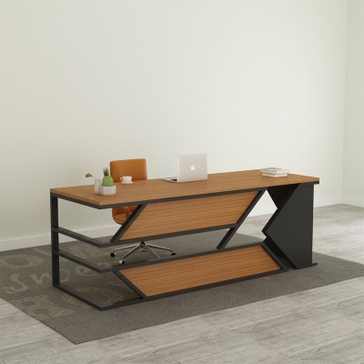 Picture of Luxury Boss Table for Office ET-1209-Black & Prome Teak