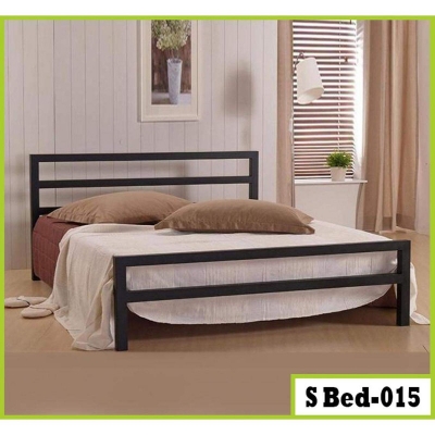 Picture of Simple Bedroom Double Size Steel Bed (015)Black, White