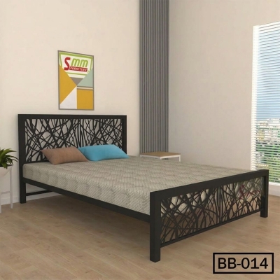 Picture of New Design Double Steel Bed - 014White, Golden, Black
