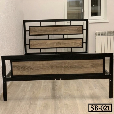 Picture of Simple Bedroom Double Size Steel Bed - 021-Black