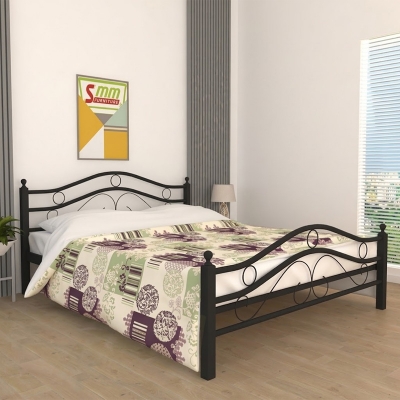 Picture of Simple Design Double Steel Bed - 030Black, White