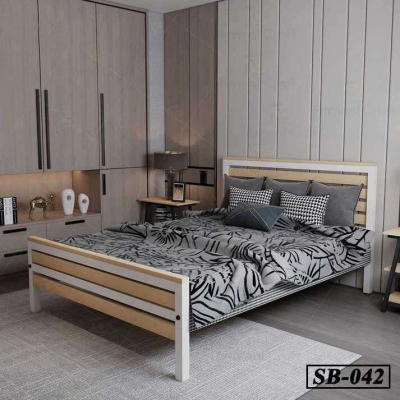 Picture of Modern Metal Double Bed 042-White