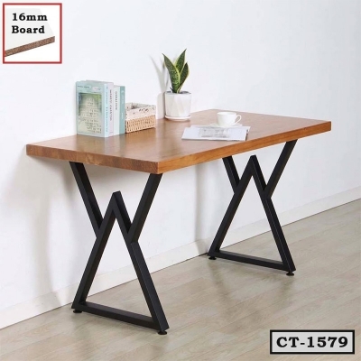 Picture of Metal and Board Study Desk | Computer Desk CT-1579-Black & Prome Teak
