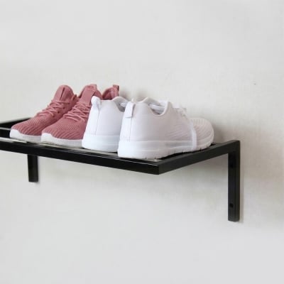 Picture of Metal Shelf For Storing Shoes, Loft Shoe Rack SR1002-Black