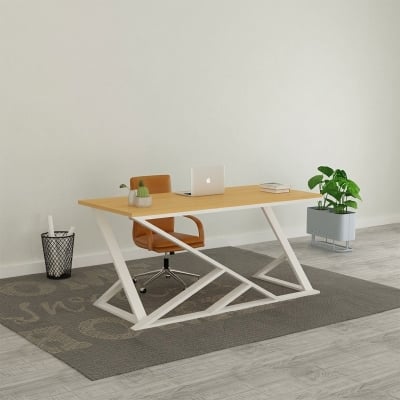Picture of CEO Office Desk ET-1208-White & Beech