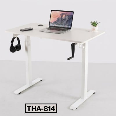 Picture of Height Adjustable SIT TO Standing Desk Manual Hand Crank THA-814 